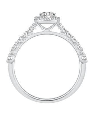Pear Halo Engagement Ring (1 ct. t.w.) in 14k White Gold