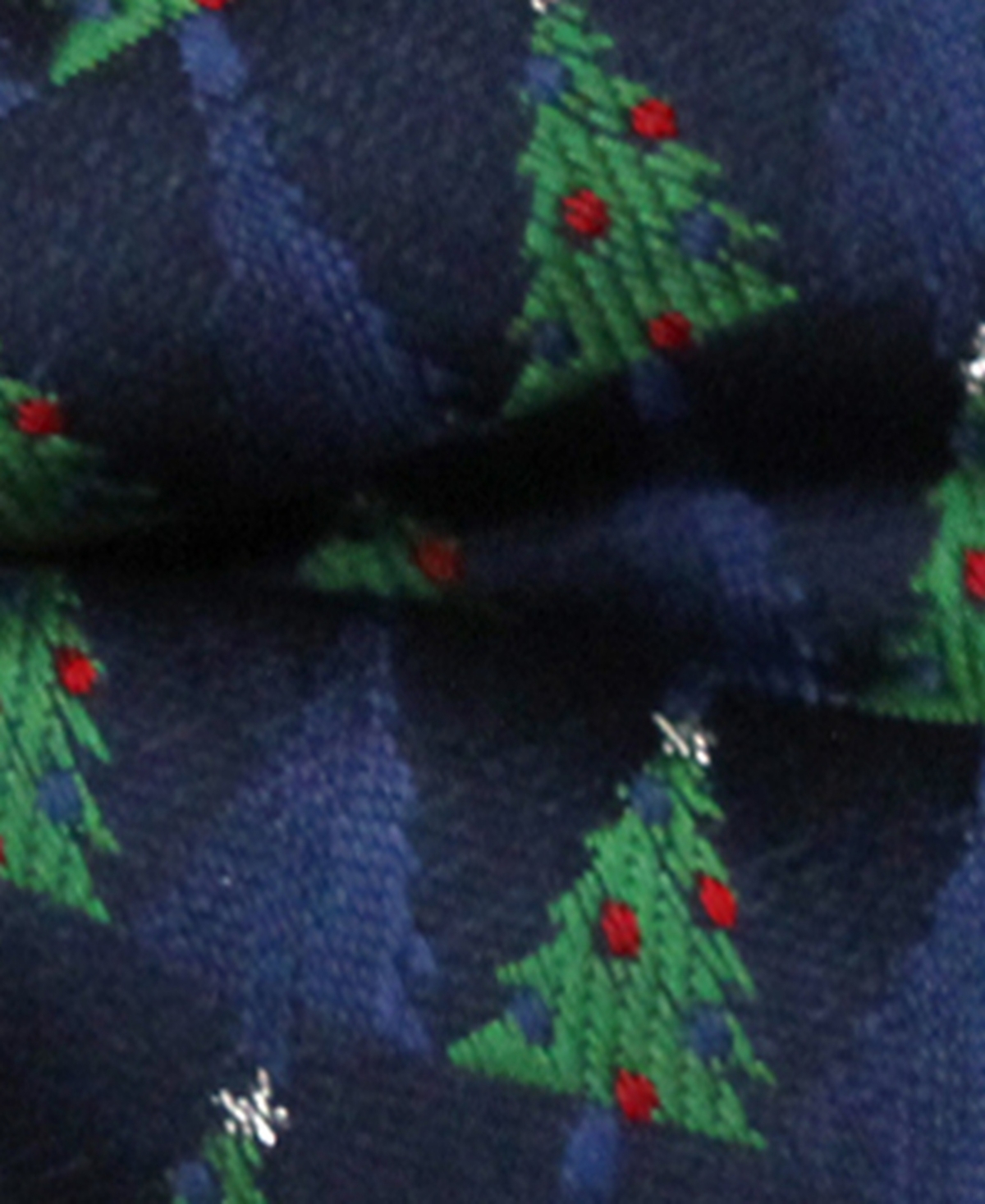 Hallmark Holiday Traditions Men's Small Tree Printed Slim Bow Tie In Blue