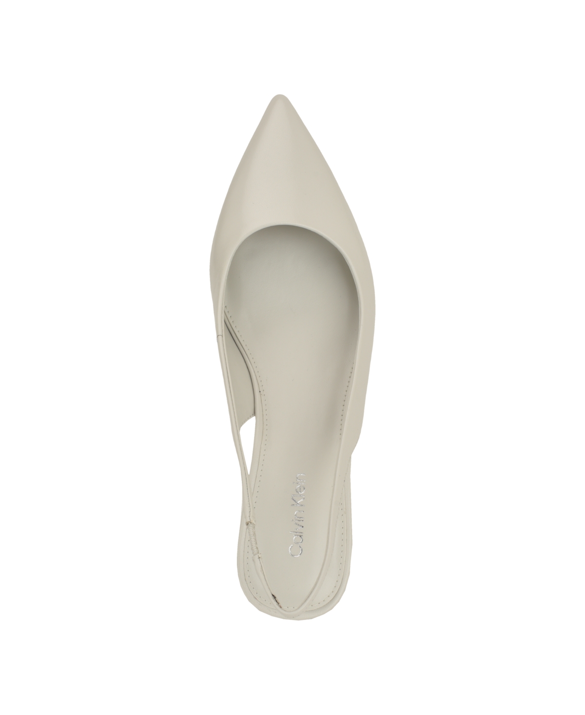 Calvin Klein Women's Mavalyn Tapered Low Wedge Slingback Pumps In White
