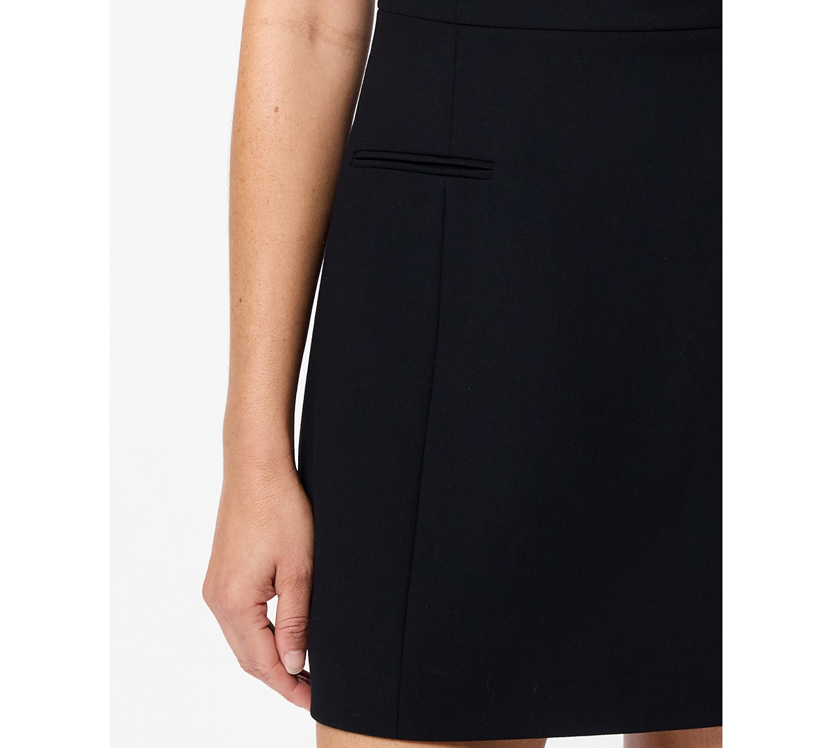 Fcuk Women's Whisper Square Neck Long-Sleeve Mini Dress