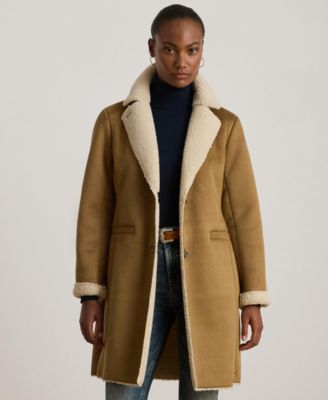 Women's Lapel Collar Shearling Jacket