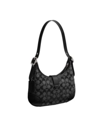 Hamptons Crystal Signature Jacquard Hobo Bag