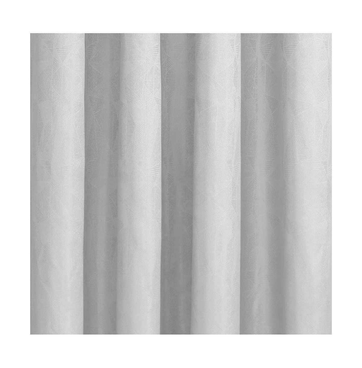 Thermaplus Margot 100% Blackout Subtle Textured Geometric Pattern Grommet Curtain Panel 52" x 108" White