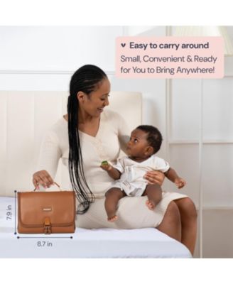 Kids Diaper Bag Backpack, Spacious & Stylish Bag & Changing Pad Leather