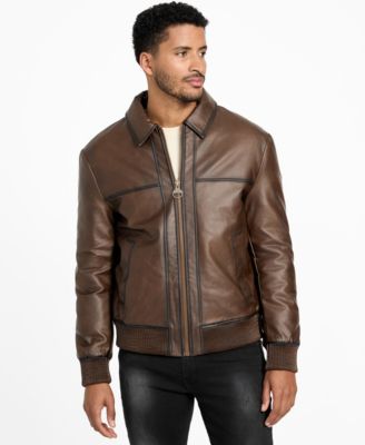 Men's Vintage Faux Leather Jacket