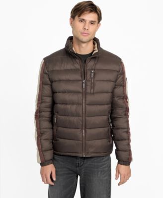 Men's Regular-Fit Color-Block Puffer Jacket