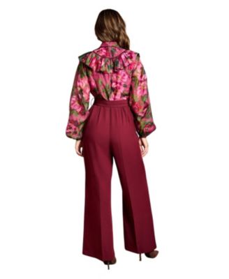 Women's Organza Blouse Jumpsuit