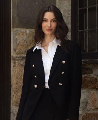 Women's Double-Breasted Button-Up Blazer