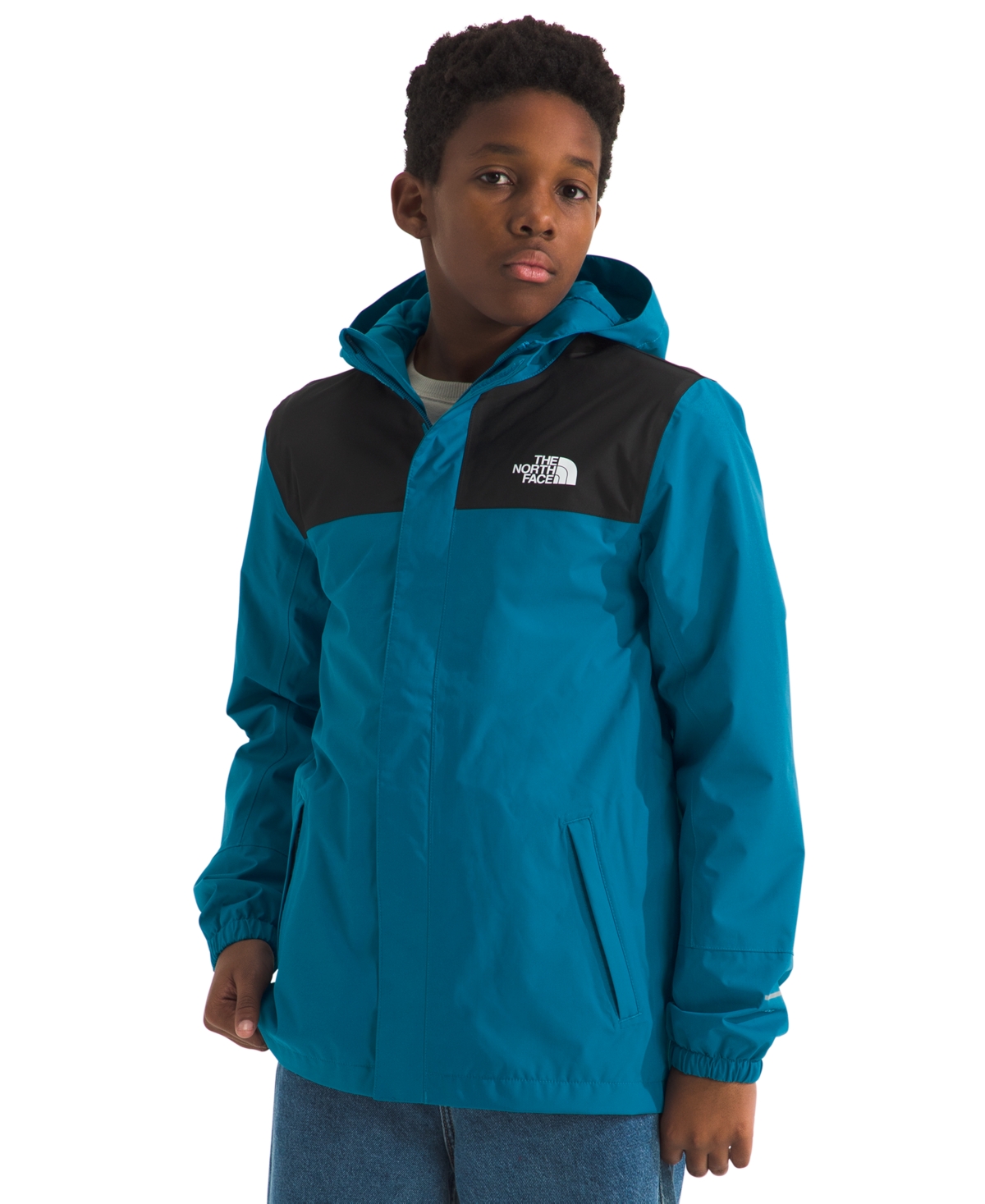 The North Face Boys 6-20 Antora Rain Hooded Jacket In Blue