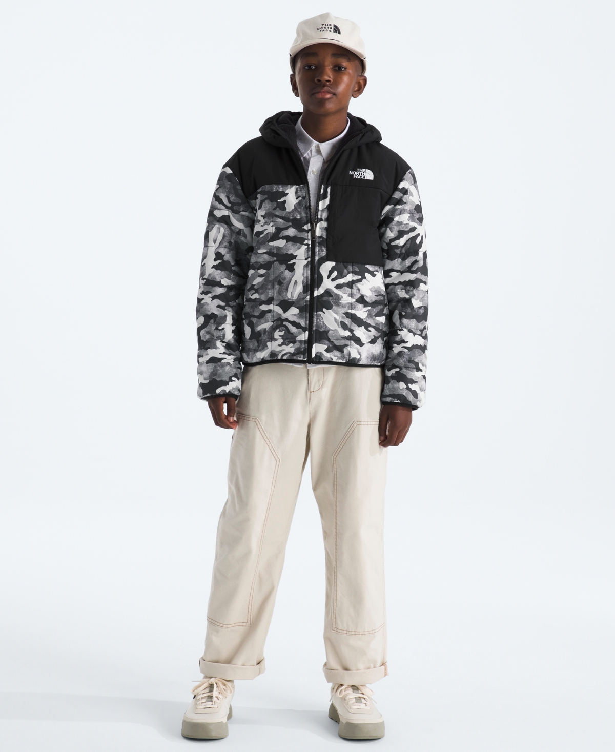 The North Face Boys 6-20 Reversible Shasta Full Zip Hooded Printed Jacket