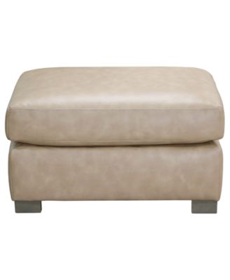 Stacia 33" Leather Fully Padded Bench Ottoman