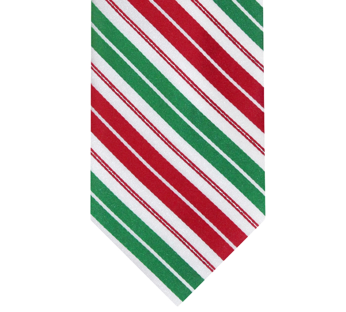 Hallmark Holiday Traditions Men's Candy Cane Pattern Slim Tie In Red