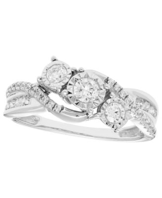 Macy's - Diamond Ring (1/2 ct. t.w.) in 10K Yellow Gold (also in 10K White Gold)