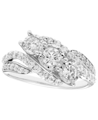 Diamond Ring (1 ct. t.w.) in 10k White Gold (also in 10k Yellow Gold)