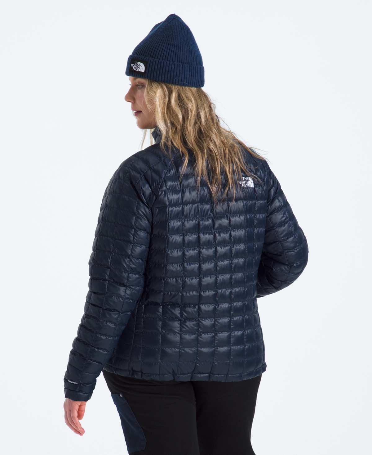 The North Face Plus Size Thermoball Regular Fit Puffy Jacket In Blue