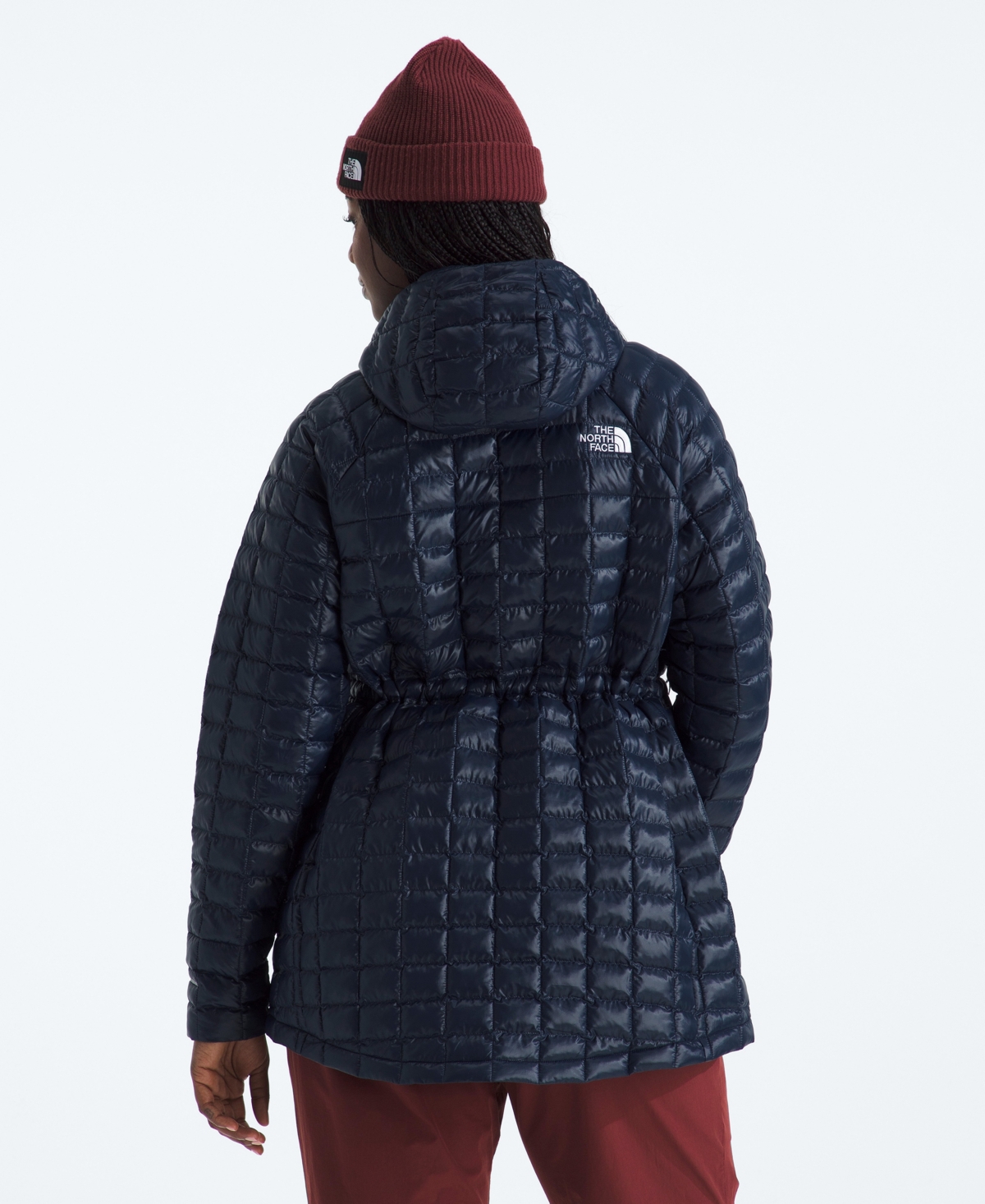 The North Face Plus Size Thermoball Hooded Parka Jacket In Blue