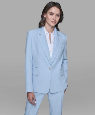 Women's One-Button Single Breasted Blazer Jacket