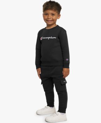 Champion - Boys Toddler 2T-4T 2-Piece Crewneck T-Shirt and Pants Set