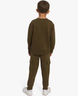 Boys' 4-7 Crewneck T-Shirt and Pants, 2-Piece Set