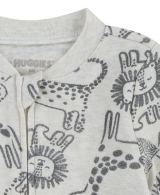 Baby Boys' Printed Full-Zip Footed Long-Sleeve Coverall