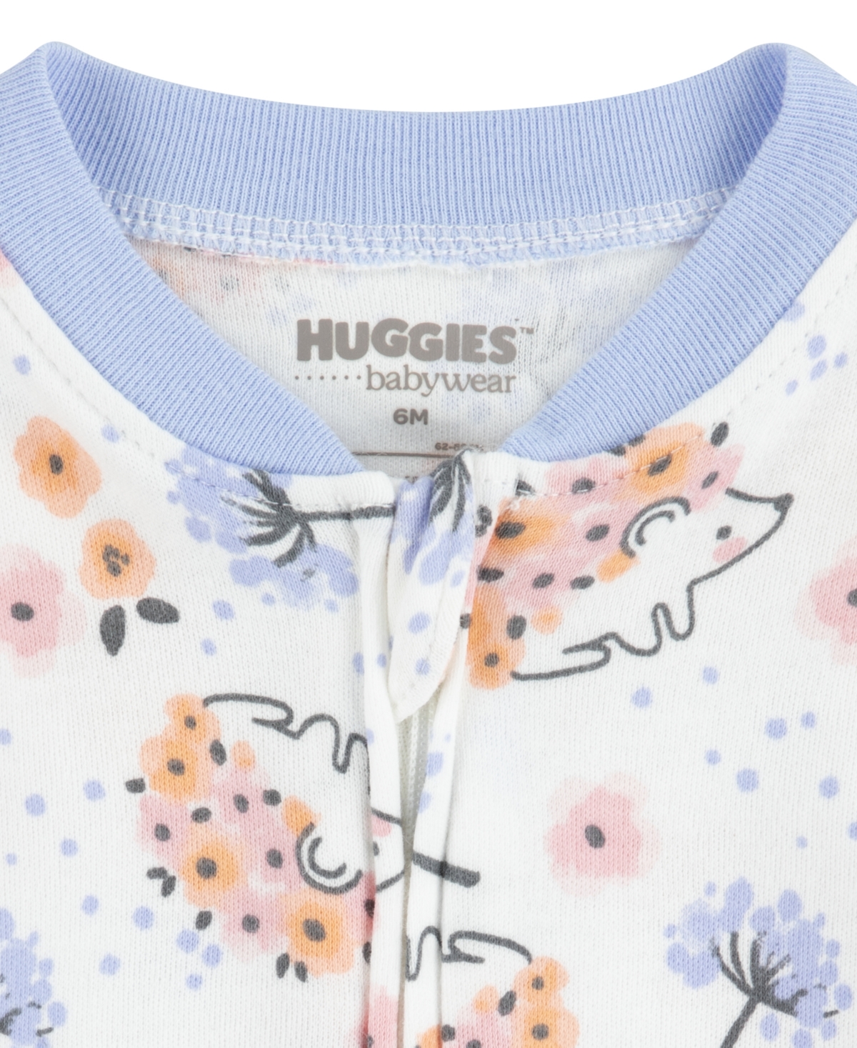 Huggies Baby Girls Printed Footed Crewneck Coverall