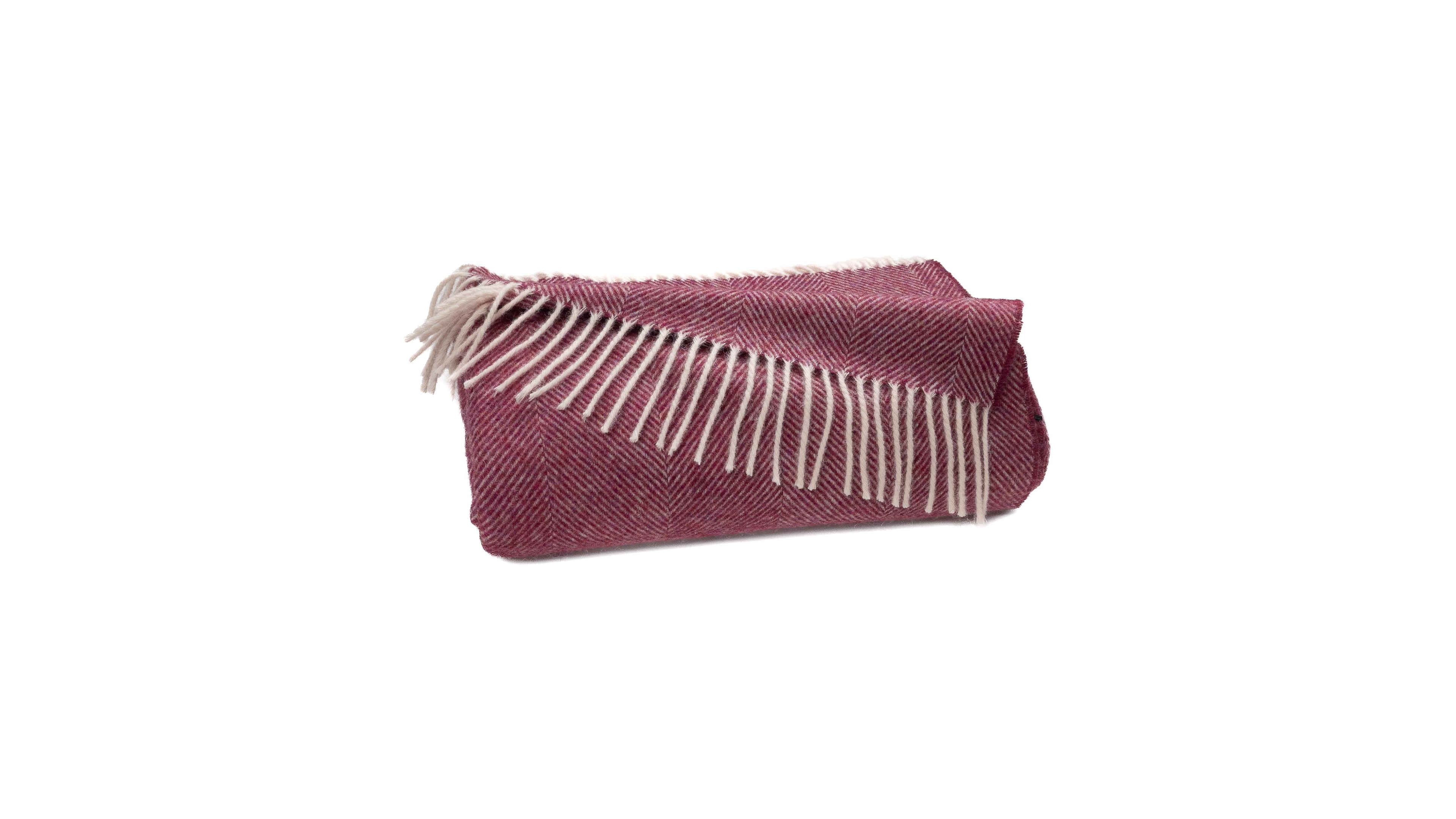 Southampton Home Shetland Lambswool Herringbone Throw, 55" x 72"