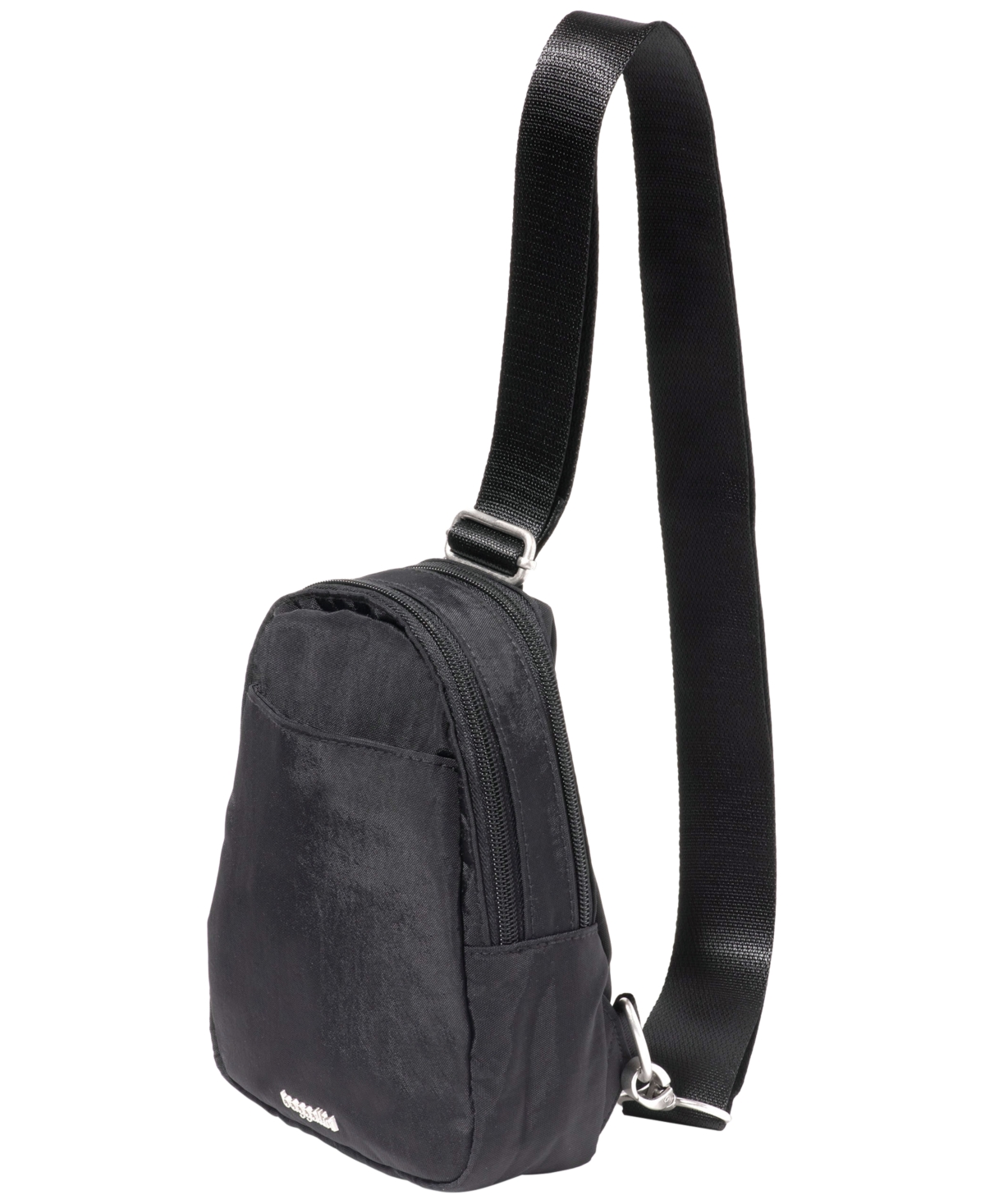 Baggallini Mini Double Zip Sling Bag In Black