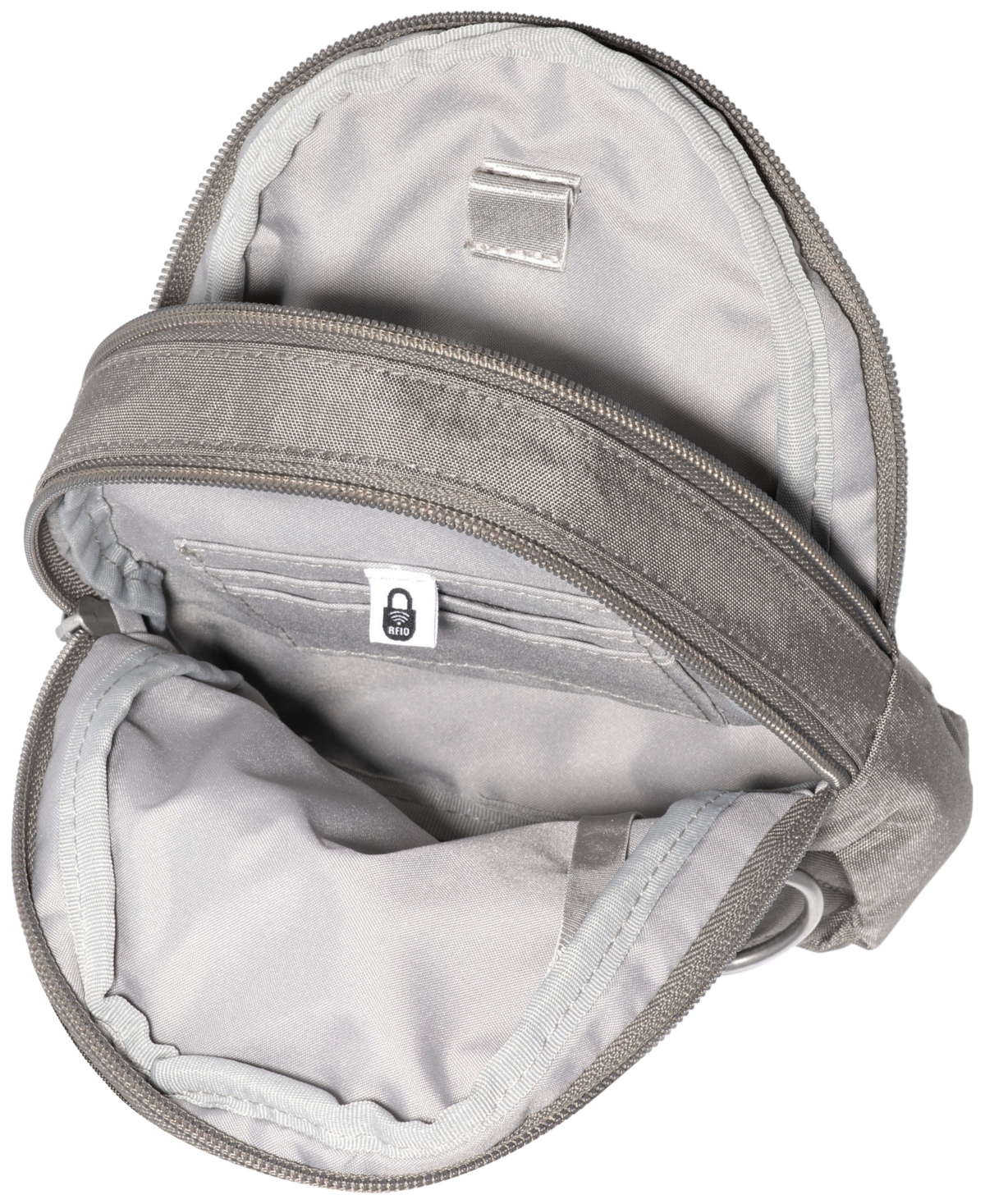 Baggallini Mini Double Zip Sling Bag In Gray
