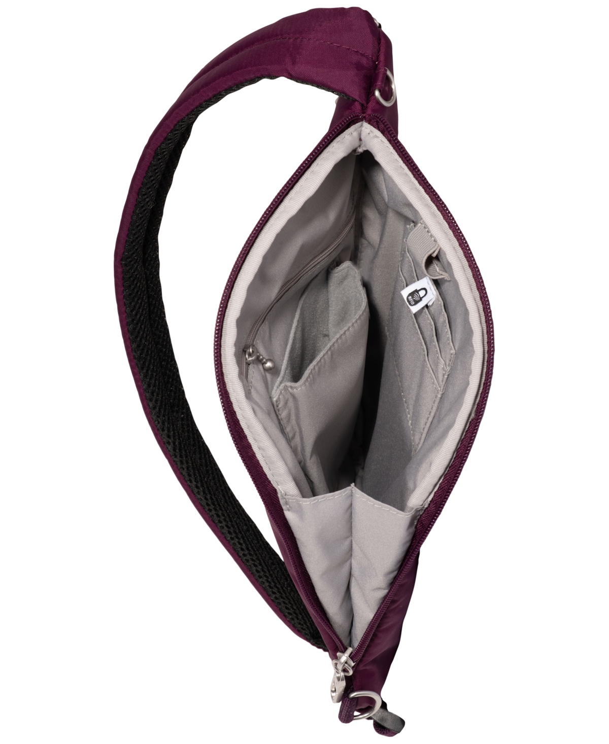Baggallini Securtex Anti-theft Half Moon Sling In Purple