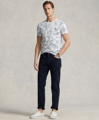 Men's Slim Straight Stretch Sateen Five-Pocket Pants