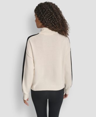 Women's Long-Sleeve Jacquard Logo Sweater