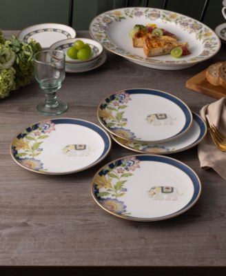 Tusker Garden Set of 4 Salad Plates, 8.25"