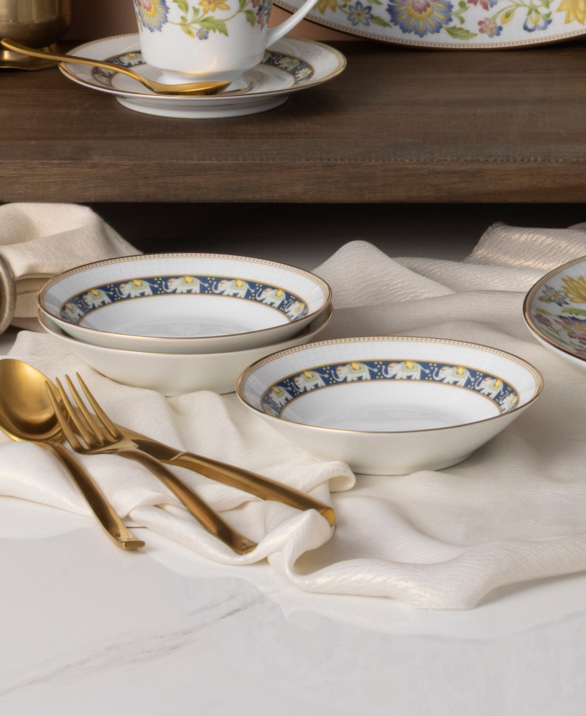 Noritake Tusker Garden Fruit Bowls, Set of 4