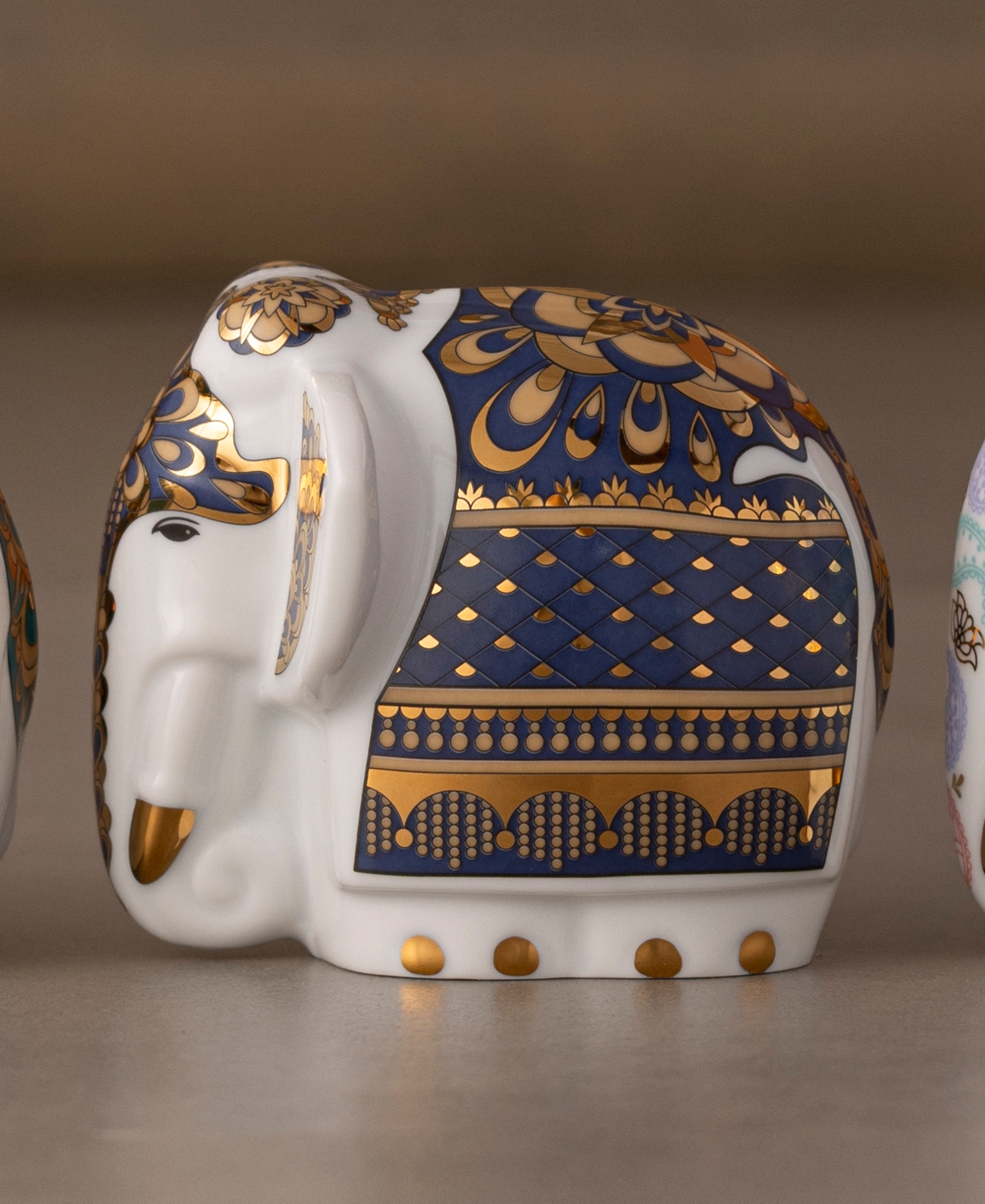 Noritake Bejeweled Gold-Tone Accents Elephant Figurine