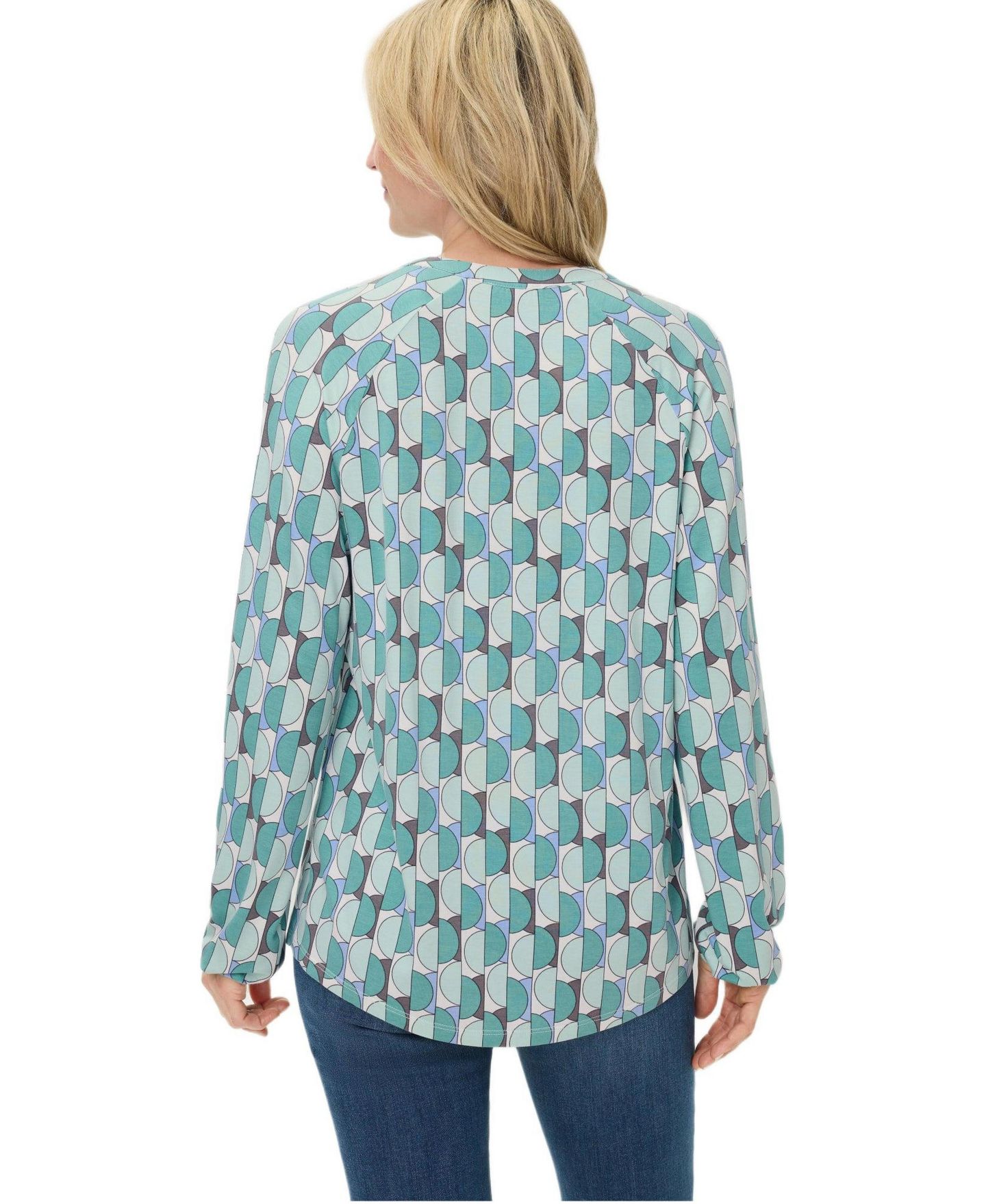 Женская футболка Olsen Tops & Tees Geo Tunic, цвет: Тёмный мятный — фото 4