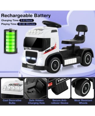 6V Kids Electric Ride-on Truck with Height Adjustable Seat