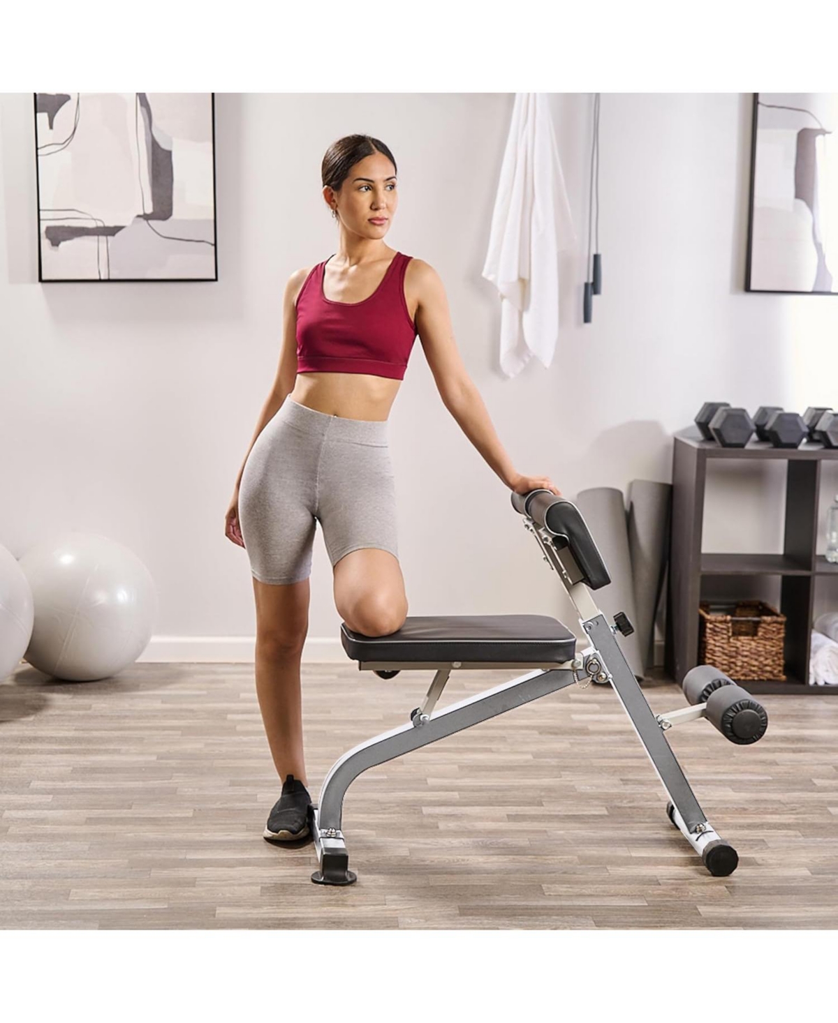 Lifepro SculptTrainer Roman Chair – Adjustable Hyperextension Bench for Core, Back & Ab Workouts – Foldable Home Gym Equipment