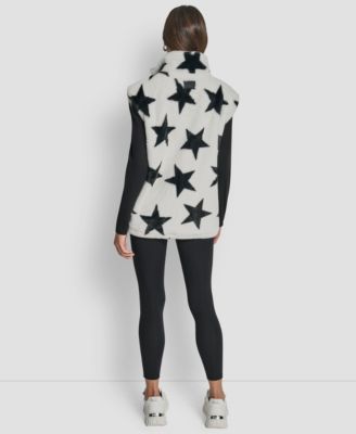Women's Star Print Faux Fur Vest