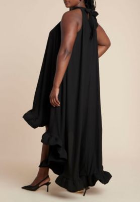 Women's High Low Dramatic Ruffle Detail Dress