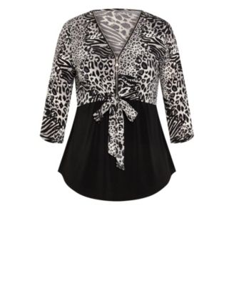 Women's Plus Size Lia Contrast Top