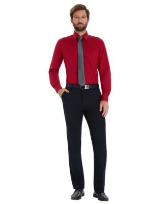 Men's Solid Slim-Fit Dress Shirt