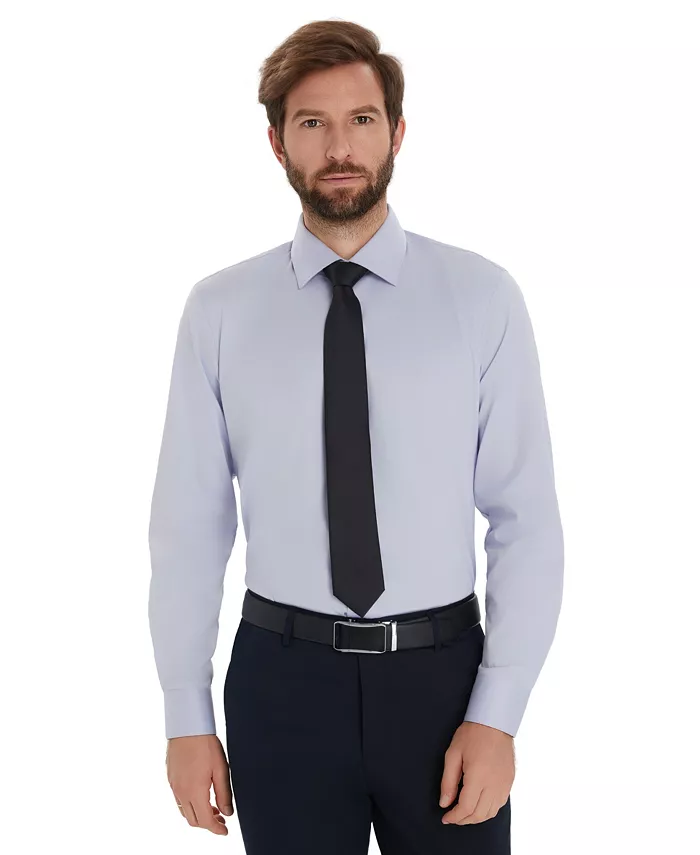 Men's Solid Slim-Fit Dress Shirt - thumbnail 5