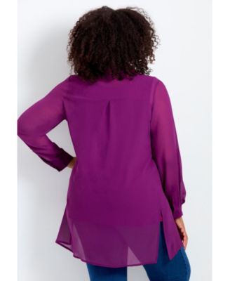 Women's Convertible Button Down Tunic