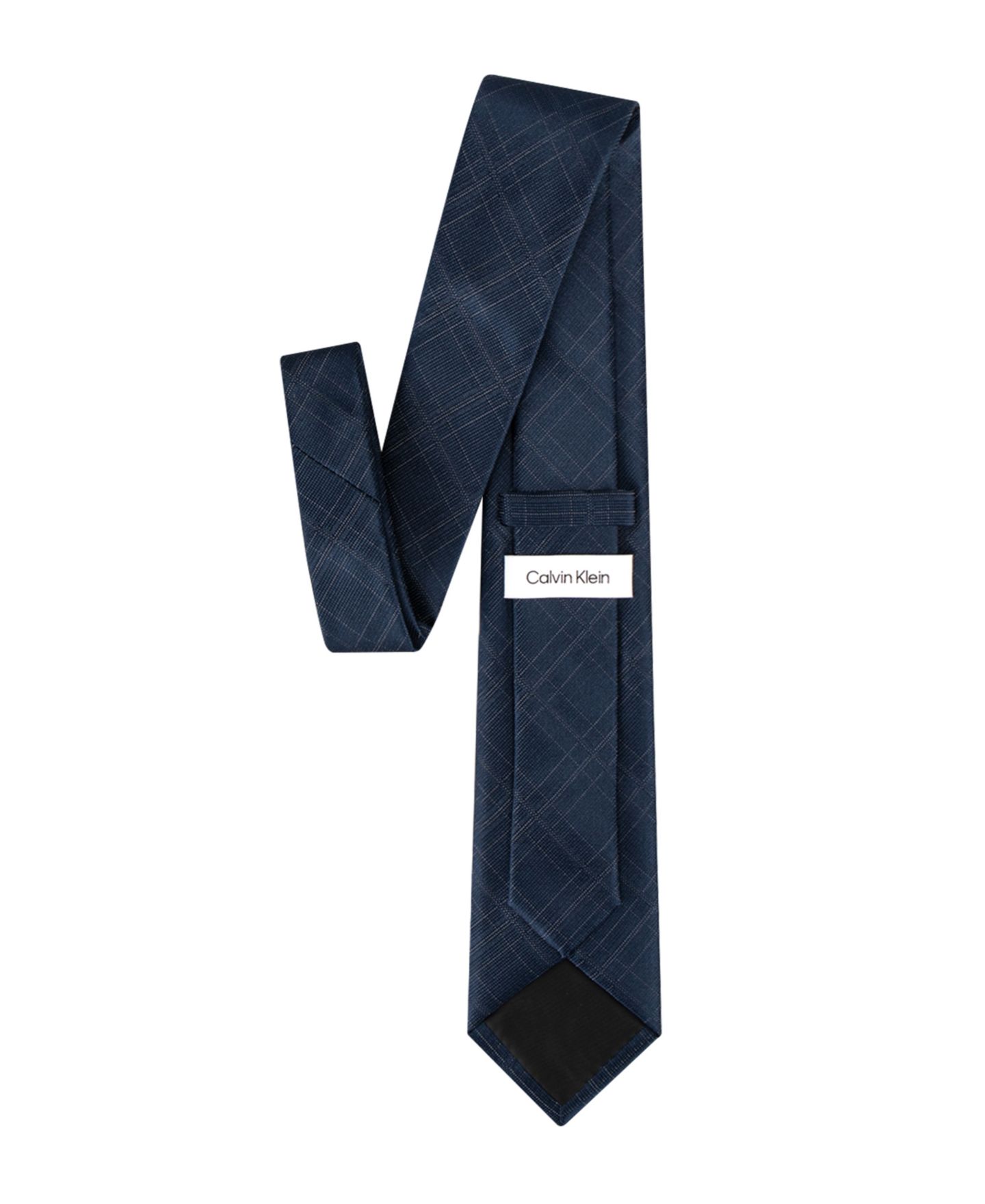 Мужской галстук Calvin Klein Everett Plaid Tie, цвет: Тёмно-синий — фото 5