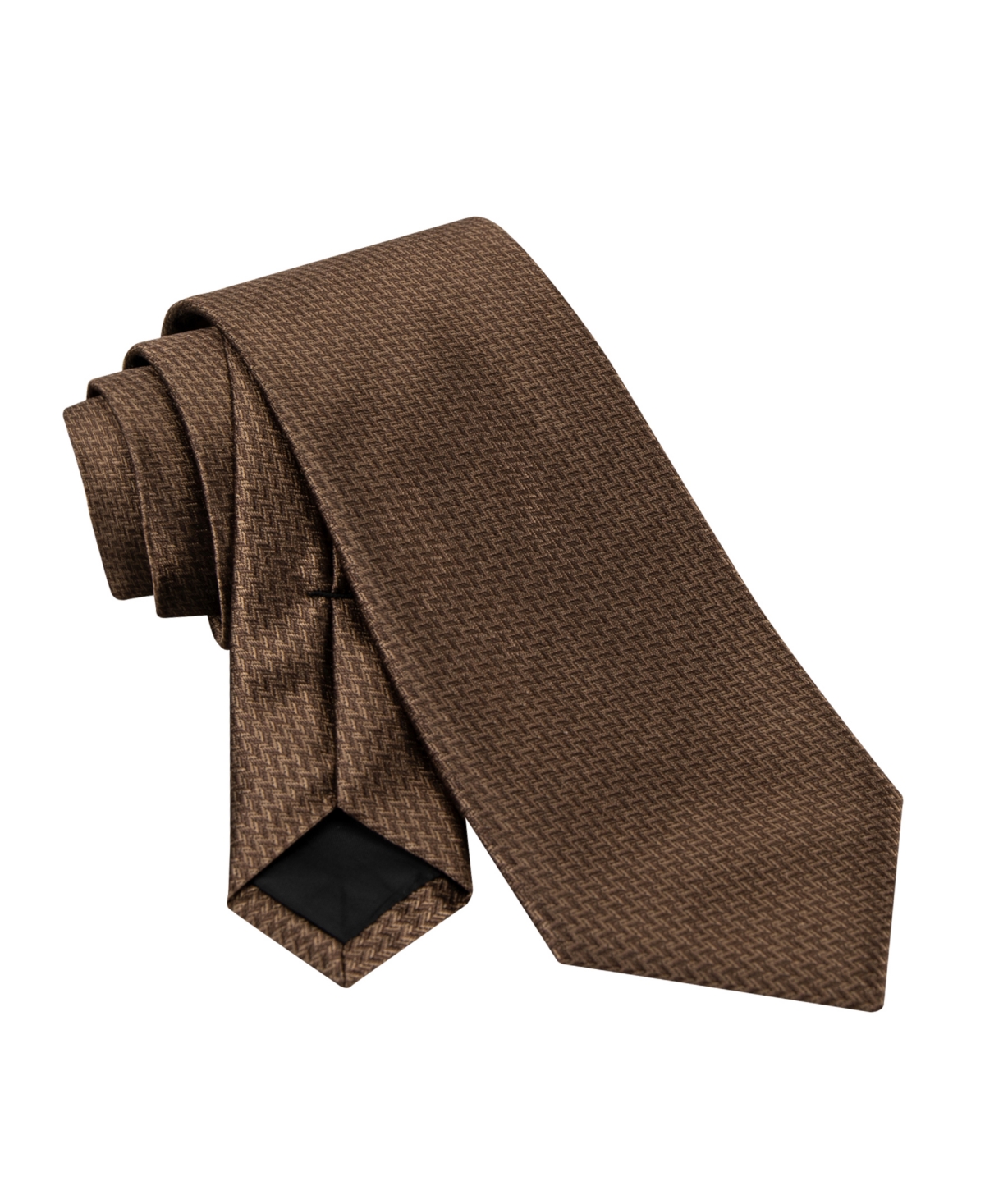 Calvin Klein Men's Harriet Herringbone Tie In Brown