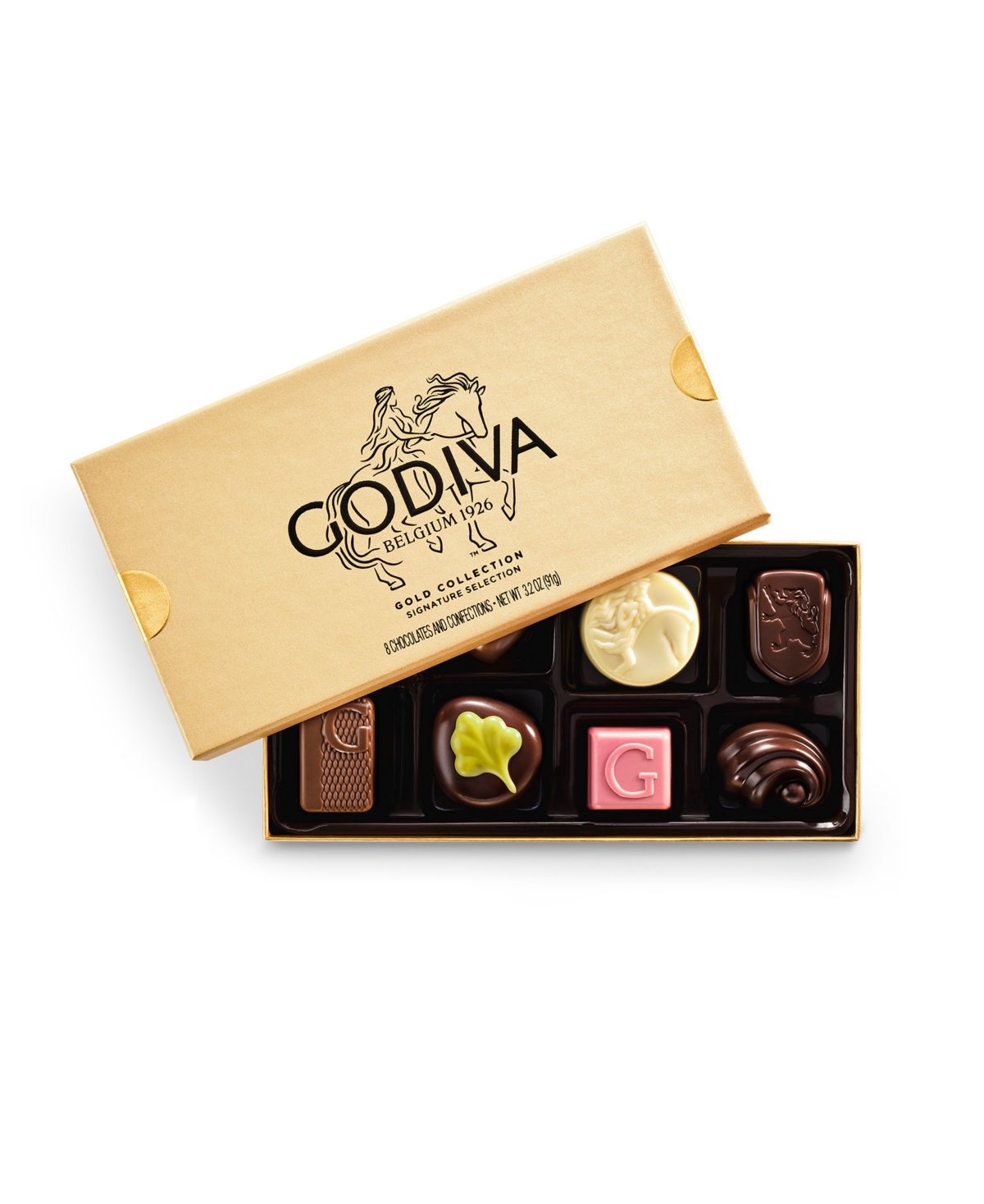 Godiva Assorted Chocolate Gold Collection Boxes Tower With Gold Ribbon, 53-pc. In Transparent