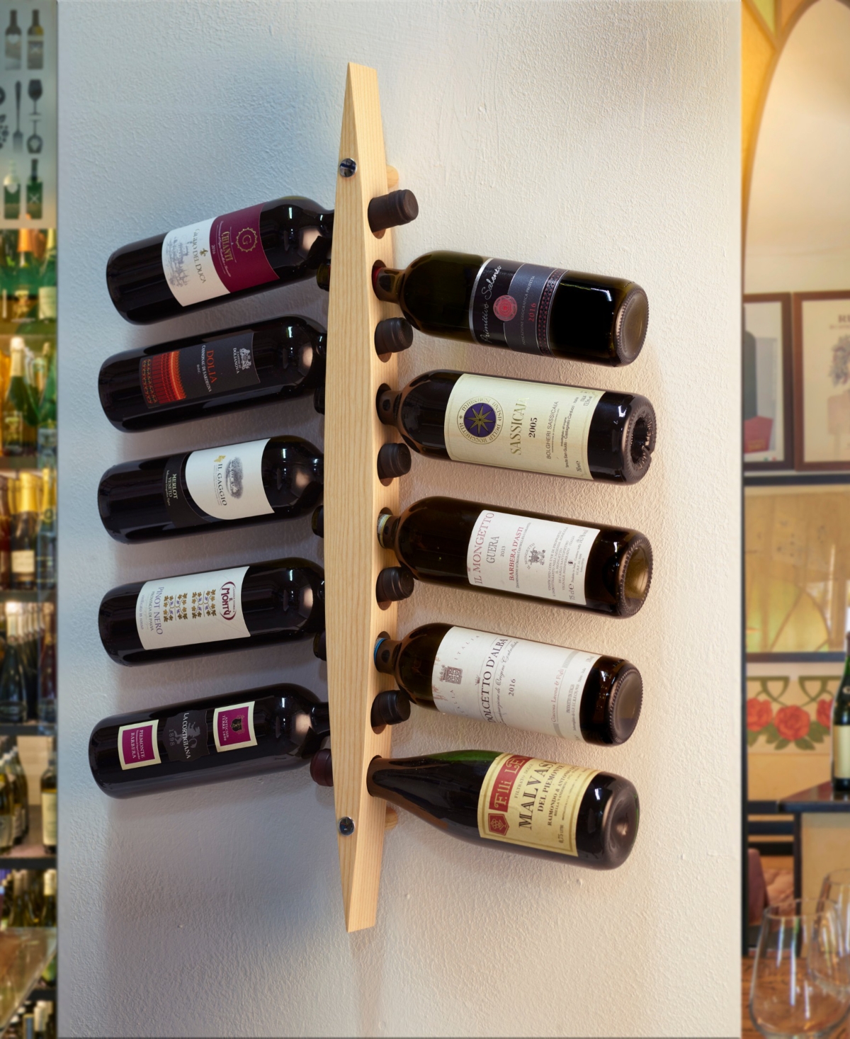 Legnoart 29.5" Wine Rack Ashwood Storage