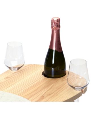 8" Ashwood Portable Picnic Table with Marble insert