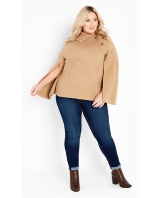 Women's Plus Size Dani Button Cape