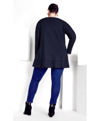 Women's Waffle Ruffle Tunic